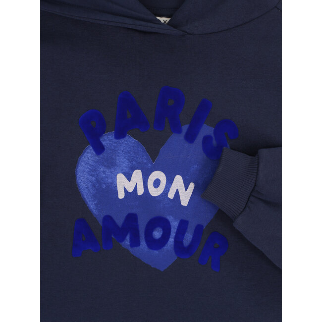 2532-7338-167 Little hooded sweater with ruffle 167 Dark blue