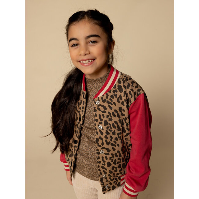 2532-7335-924 Little sweat baseball jacket 924 Leopard AO