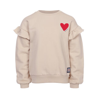 Looxs Little 2532-7307-032 Little sweater with ruffles 32 soft sand