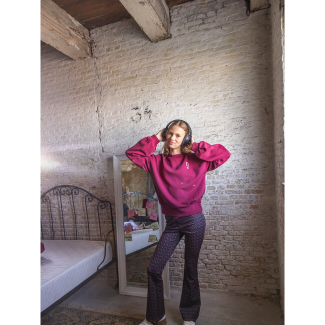 2532-5621-838 10Sixteen Printed Flare pants 838 Rose Camouflage