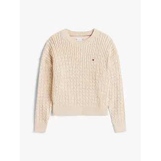 Tommy Hilfiger CABLE SWEATER, AFO Malted Milk Heather