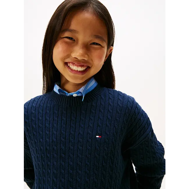 CABLE SWEATER, C1G Dark Night Navy