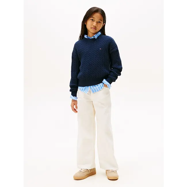 CABLE SWEATER, C1G Dark Night Navy