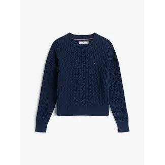 Tommy Hilfiger CABLE SWEATER, C1G Dark Night Navy