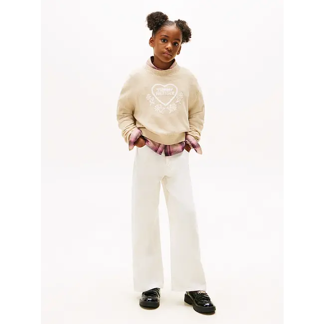 HEART JACQUARD SWEAT, AFO Malted Milk Heather