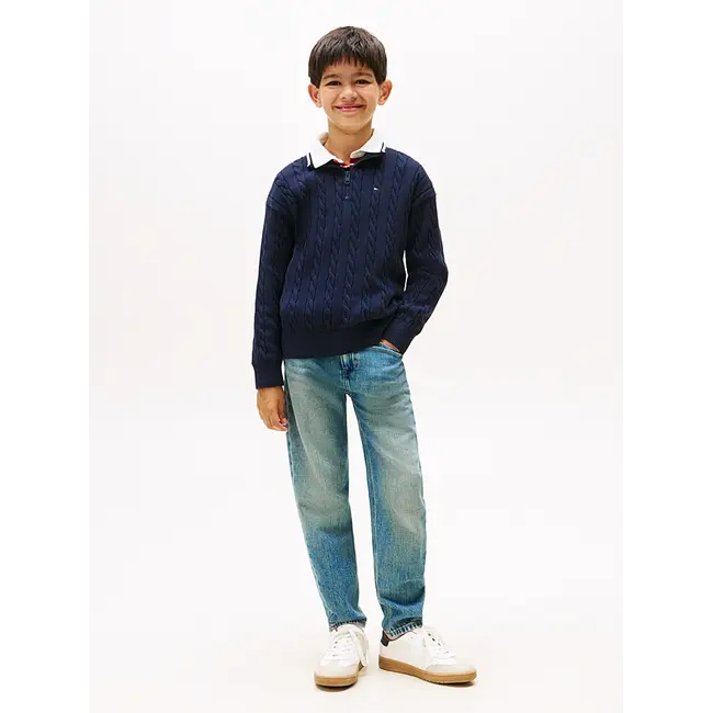 COTTON CABLE HALF ZI, C1G Dark Night Navy