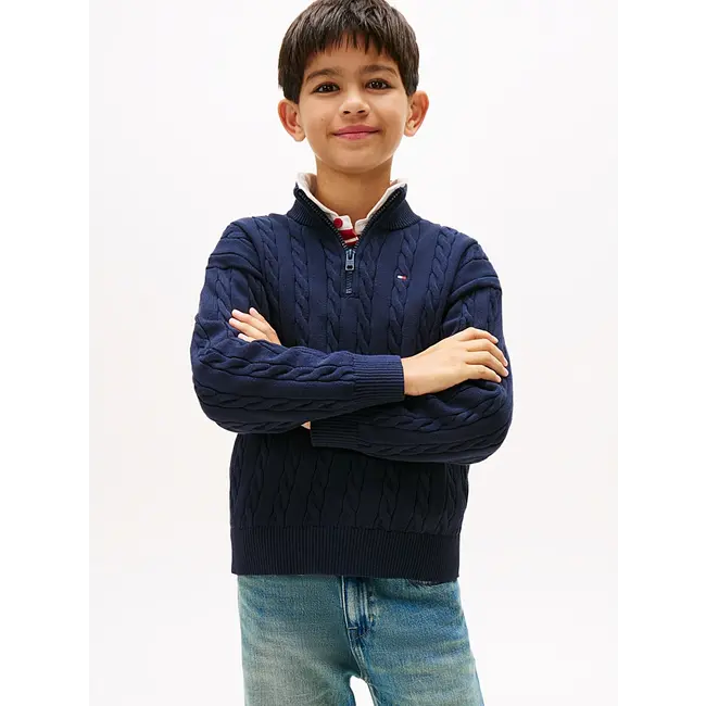 COTTON CABLE HALF ZI, C1G Dark Night Navy