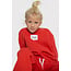 kids knitted label sweater - 504 BRIGHT RED -