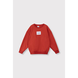 Alix the Label kids knitted label sweater - 504 BRIGHT RED -