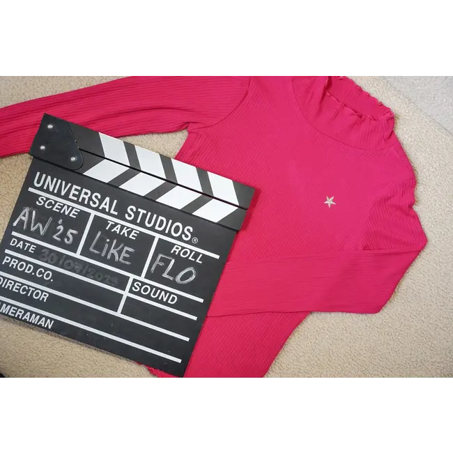 Eef Flo girls basic rib coll 283 Raspberry