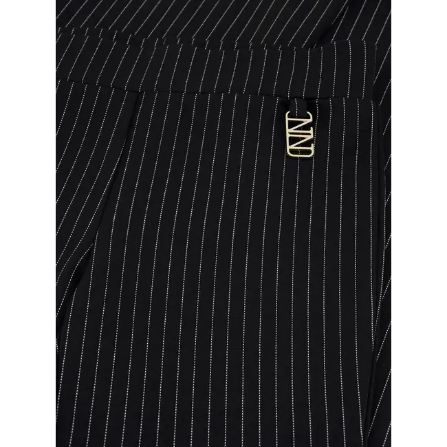 Jane Pinstripe Flared Pants 9000 Black