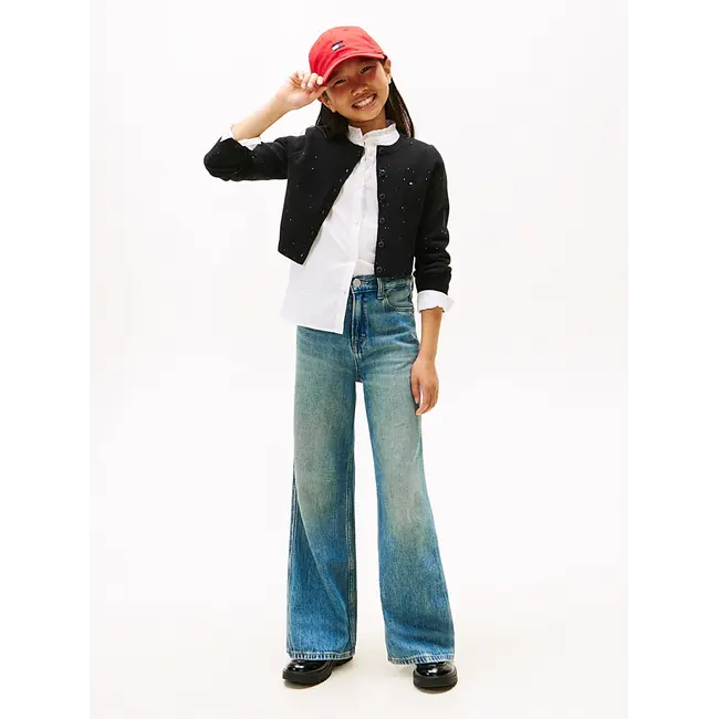 SEQUINS RIB CARDIGAN, BDS Black