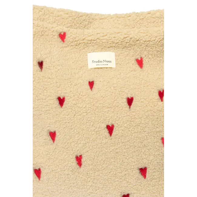 Teddy Luiertas Hearts  Ecru