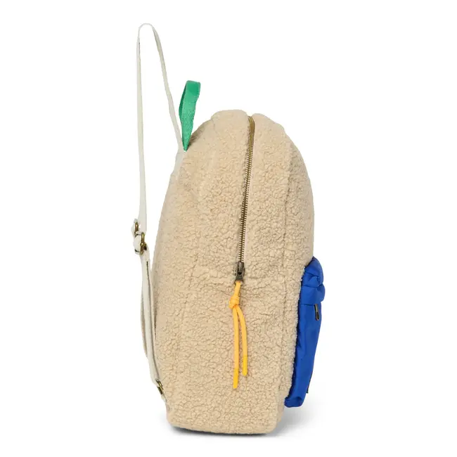 Teddy Midi Rugzak Ecru/Cobalt