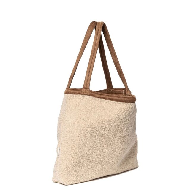 Ecru Lammy Teddy Mom Bag