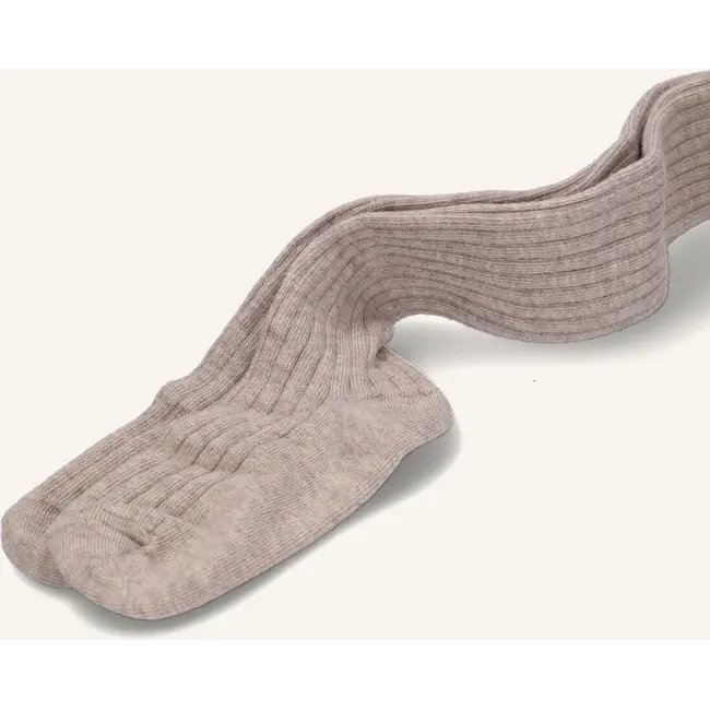 Cotton Rib Tights Sand 489