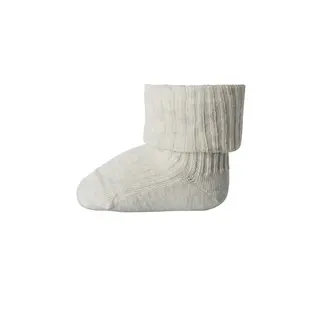 MP Denmark Cotton rib baby socks  Creme Melange 499