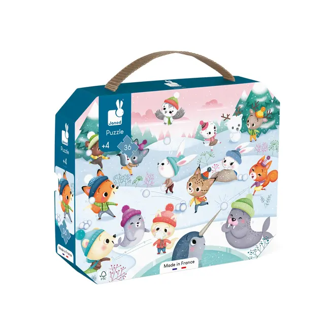 Janod Puzzel - Sneeuwfeest  36 stuks 4+