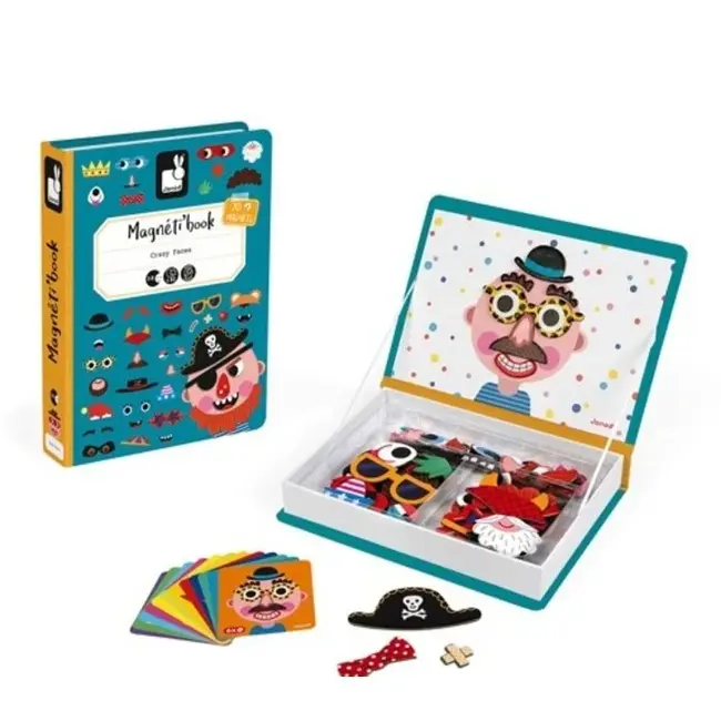 Janod Magnetibook - Gekke gezichten jongens