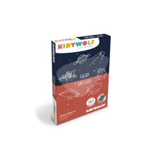 Kidywolf REFIL KIDYDRAW MINI Tekeningen "dinosaurussen" en "sterrenstelsel -