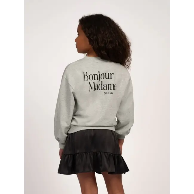 Aila Melange Sweatshirt 8000 Grey Melange