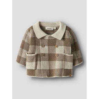 Lil'Atelier NBMROBO  L s loose knit Card Sepia Tint