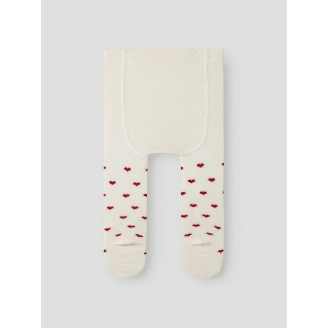 NBFREBA_LEN PANTYHOSE LIL Turtledove/RED HEARTS