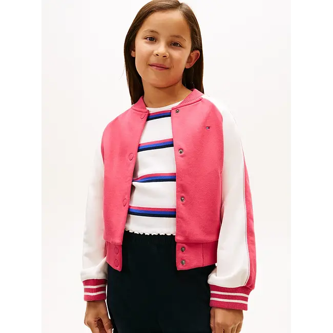 COL BLOCK EMB VARSIT, XI5 Vintage Cerise/Ancient White