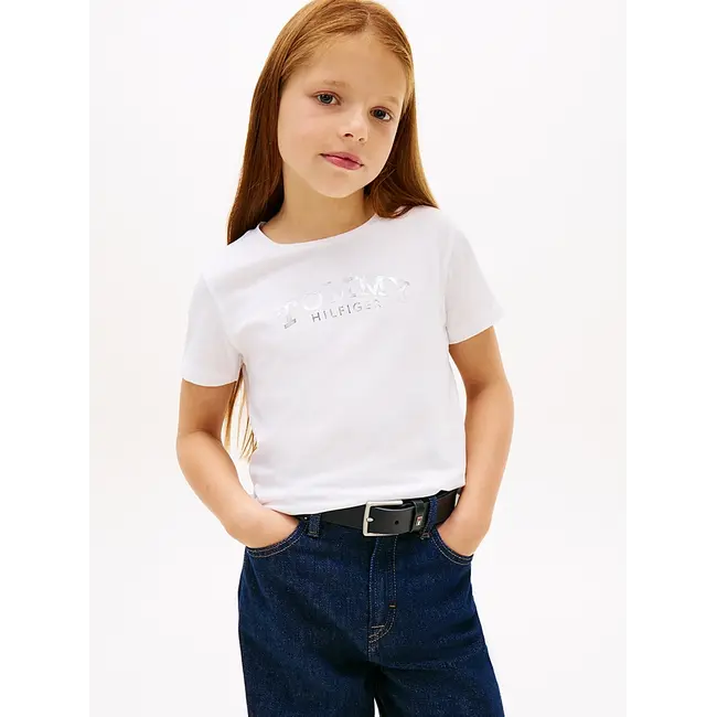 TOMMY FOIL TEE SS, YBR White