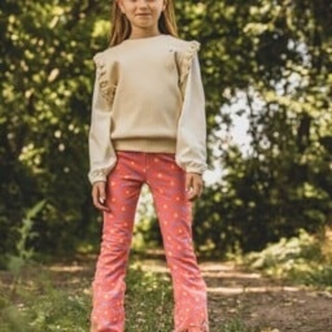 2601-7605-985 Little flare pants 985 Floral Spring