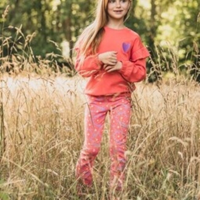 2601-7605-985 Little flare pants 985 Floral Spring