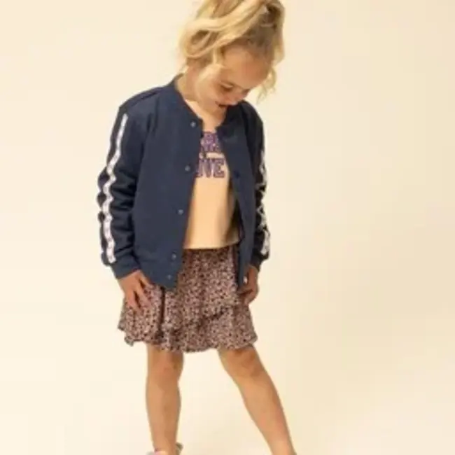 2601-7717-897 Little crinkle skirt 897 Blue leopard