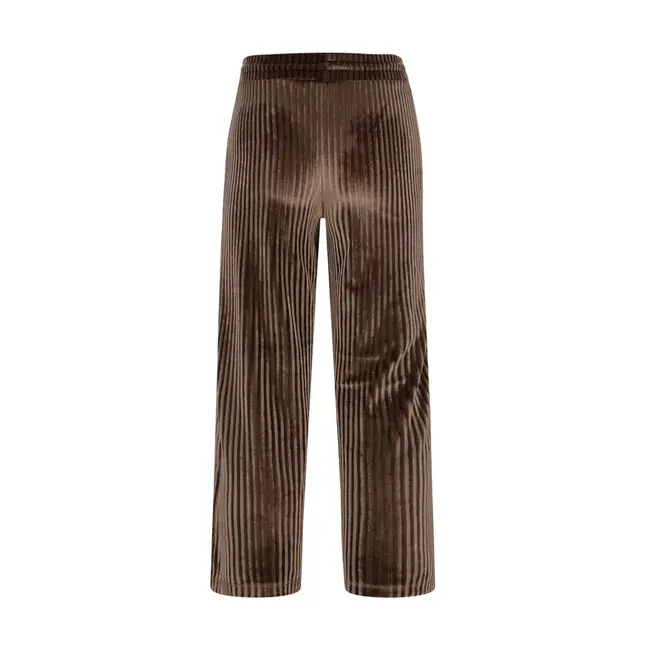 Fem Flo girls velvet wide leg pants 470 Choco