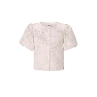 Like Flo Cozie Flo girls jacquard blouse with puffy sleeve 556 Soft gold