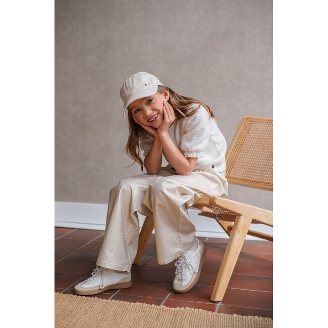 Fyke Flo girls coated denim pants 556 Soft gold