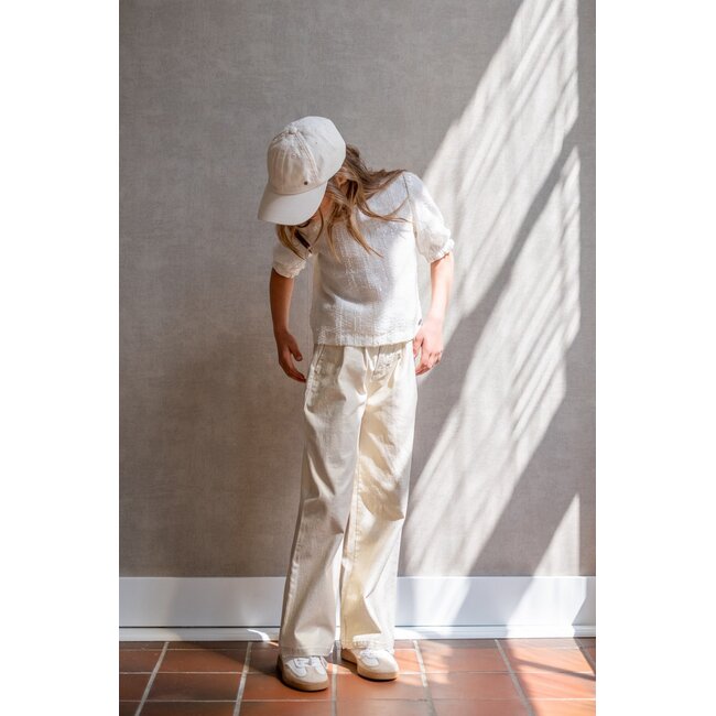 Fyke Flo girls coated denim pants 556 Soft gold