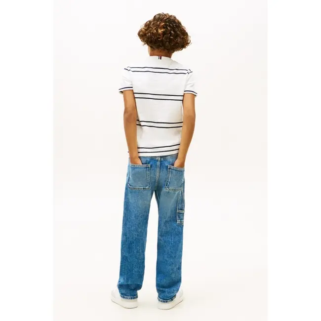 EMBOSSED GRAPHIC T-S, YBH Ancient White Stripes