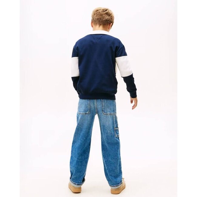 COLOURBLOCK POLO LS, C1G Dark Night Navy Colourblock