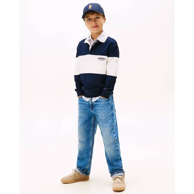 COLOURBLOCK POLO LS, C1G Dark Night Navy Colourblock