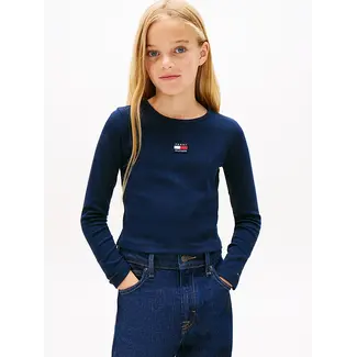 Tommy Hilfiger HERITAGE FLAG RIB KN, C1G Dark Night Navy