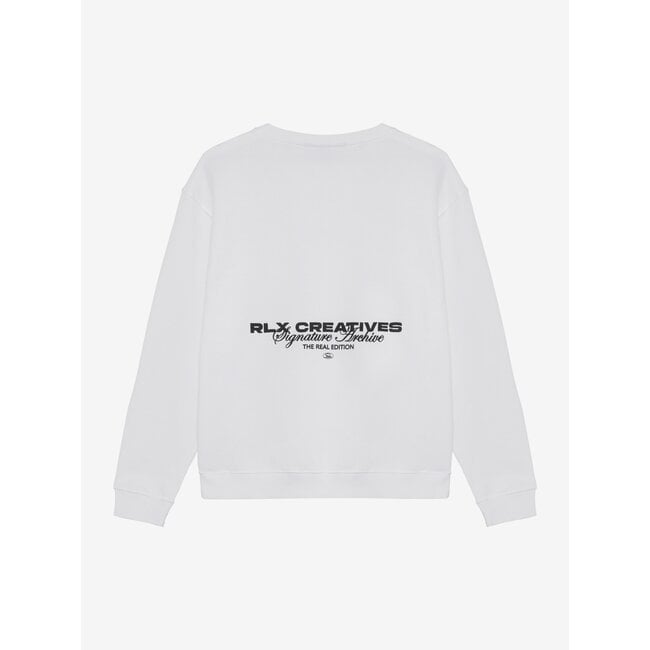 Loose Fit Sweater Backprint White 1902 White