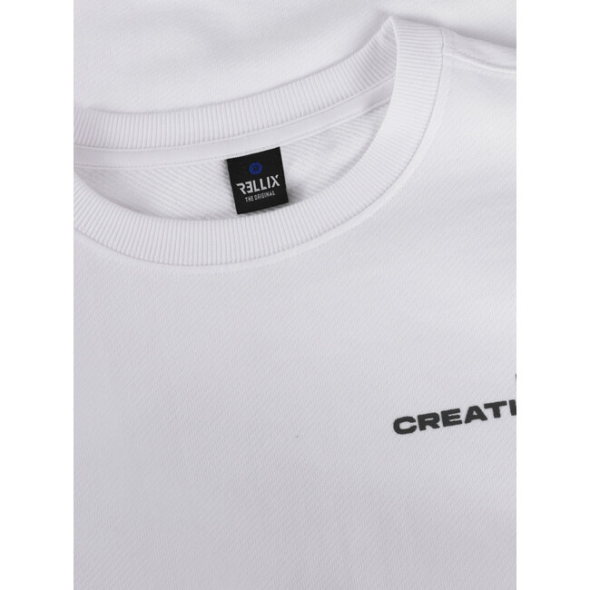 Loose Fit Sweater Backprint White 1902 White