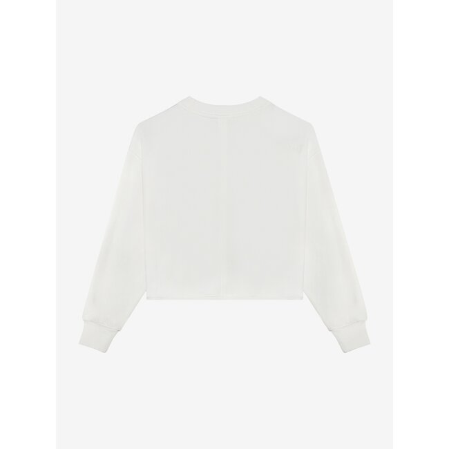 Sweater Cropped White 1103 Cloud