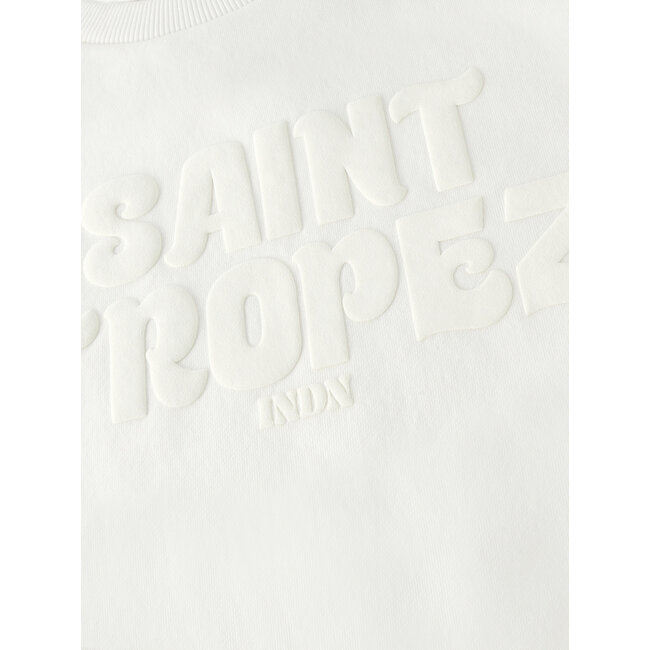 Sweater Cropped White 1103 Cloud