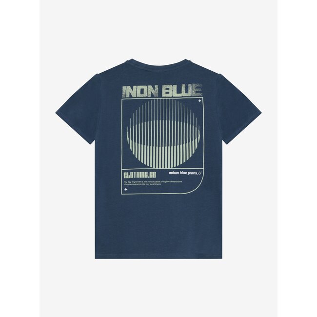 T-Shirt INDN Blue Backprint Blue 7100 Ensign Blue