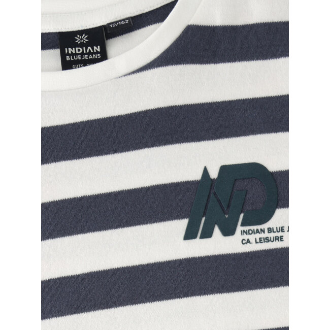 T-Shirt Indian Stripe White 1103 Cloud