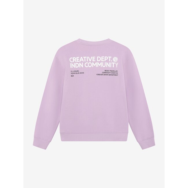 Loose Fit Sweat Backprint Purple 6193 Fair Orchid