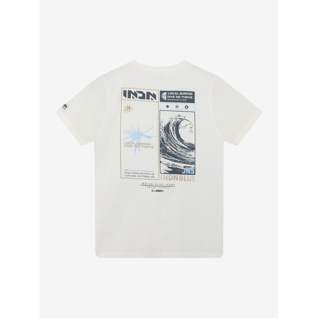 T-Shirt INDN Backprint White 1103 Cloud