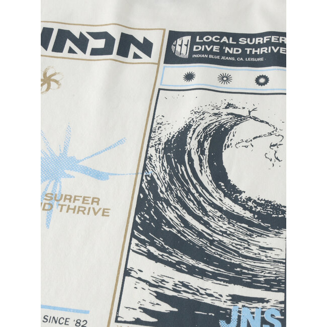 T-Shirt INDN Backprint White 1103 Cloud