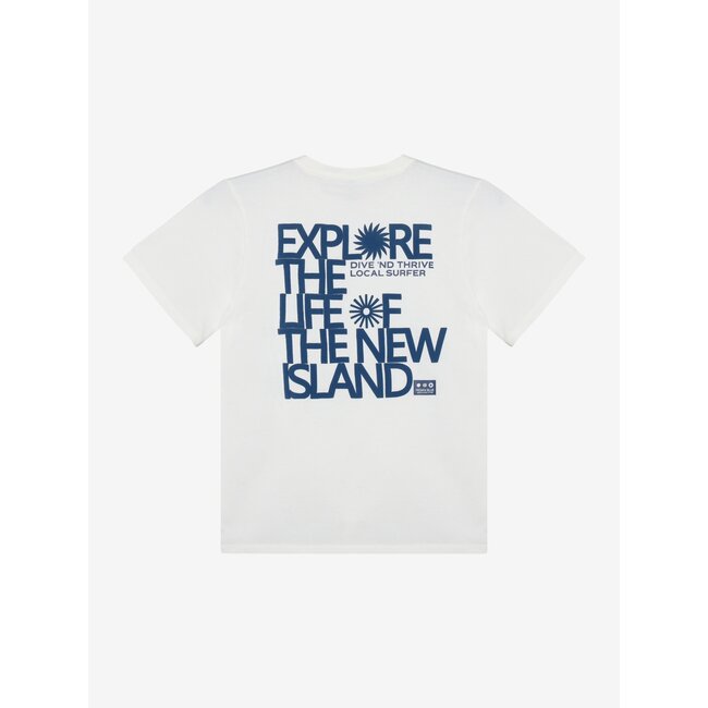Loose Fit T-shirt INDN Explore White 1103 Cloud